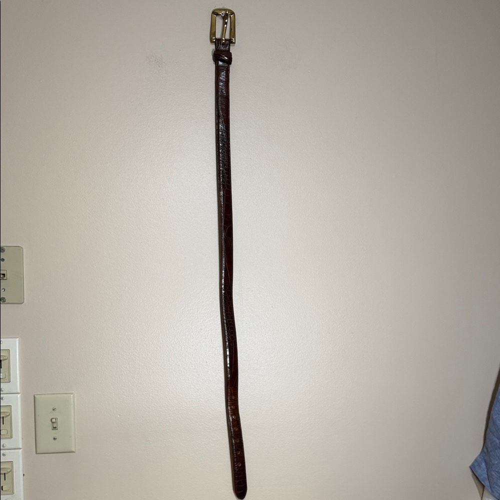 Joan & David brass buckle Rectangular Belt - image 1